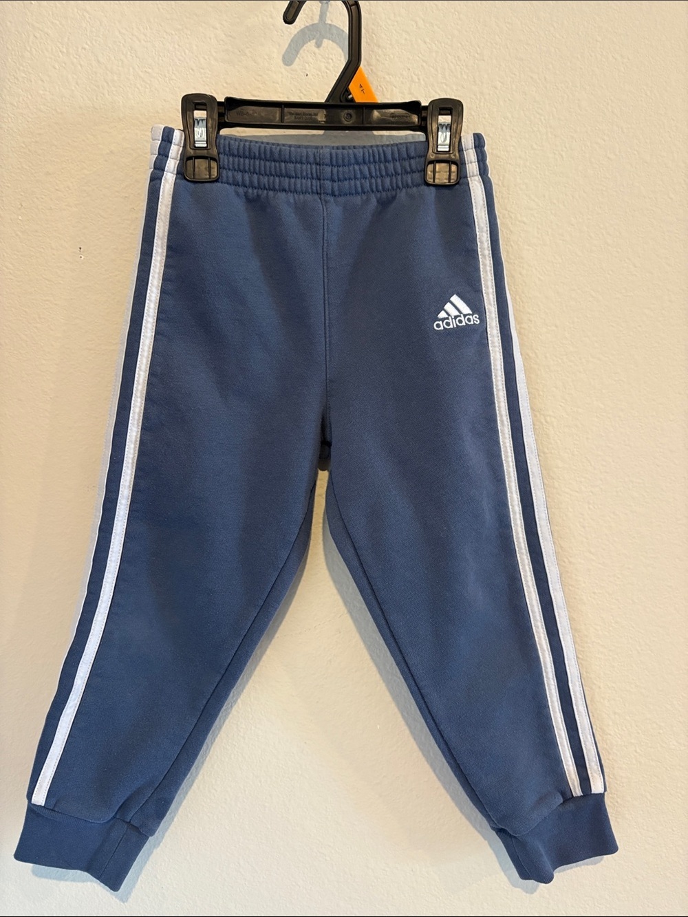 Adidas Joggers (4T) Blue and White 58% Cotton blend